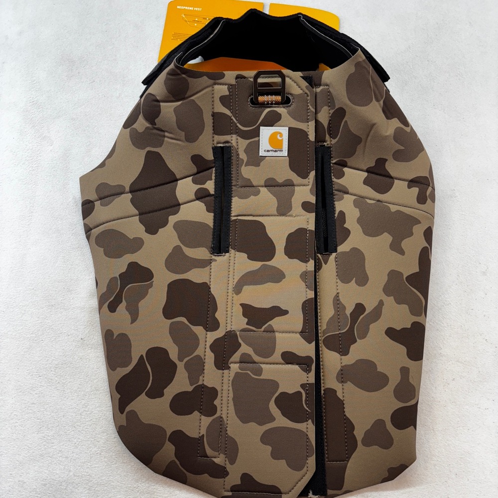 Carhartt Neoprene Dog Vest XXL Duck Camo Reed Hunting Protective Gear New